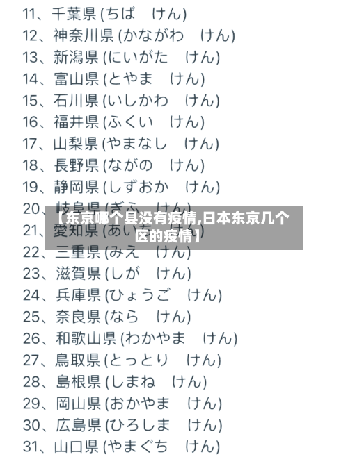 【东京哪个县没有疫情,日本东京几个区的疫情】-第3张图片