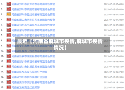 最近【河南省麻城市疫情,麻城市疫情情况】-第3张图片